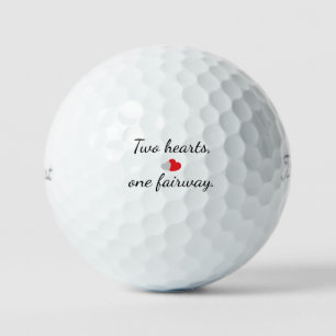 'Twee harten, één fairway' Trouwgolf voor koppels Golfballen