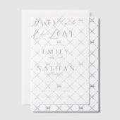 Twee Harten Een Hart Minimale Moderne Script Trouw Vellum Uitnodigingen (Offset (Uitnodiging))