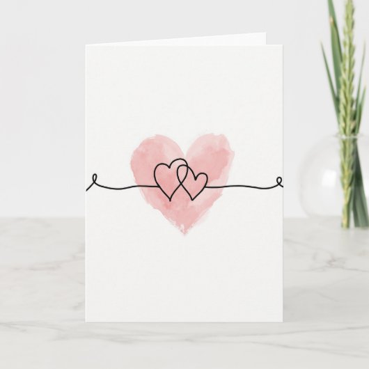 Twee harten één liefde kaart (Voorkant)