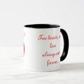 Twee harten, één liefde mok (Voorkant rechts)