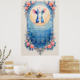 Twee harten, één liefde – Muizen trouwen. Poster