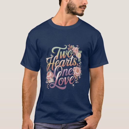 Twee harten, een liefde T-shirt (Voorkant)