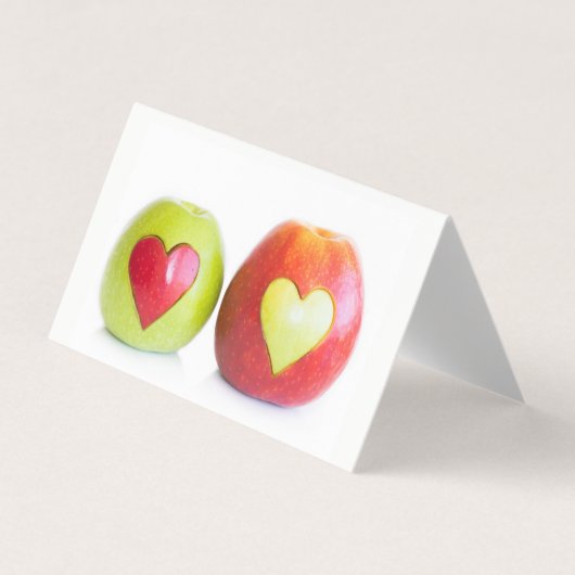 Twee harten Eén liefde Visitekaartje (Voorkant)