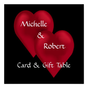 Twee harten één liefdesweddenschap-cadeau-Poster Perfect Poster