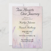 Twee harten een reis eenvoudige bruiloft uitnodigi kaart (Voorkant)
