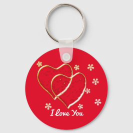 twee harten, een romantische bruiloft. Persoonlijk Sleutelhanger