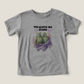 Twee + harten + één + tak + peuter + T-shirt (Design voorkant)