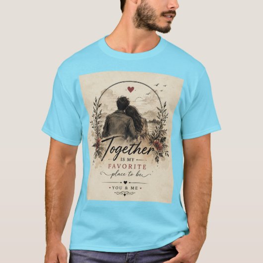 Twee harten, één verhaal. t-shirt (Voorkant)
