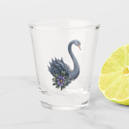 Twee harten, één weerspiegeling – Romantische Zwan Shot Glas