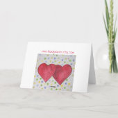Twee Harten Één Wenskaart van de Liefde Kaart (Achterkant)