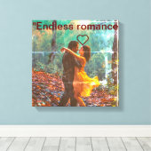 Twee harten, één ziel" canvas afdruk (Insitu (Houten vloer))