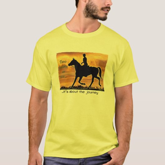 Twee harten endaagse paarden t-shirt (Voorkant)