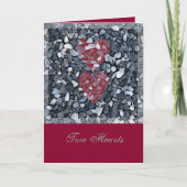 Twee harten feestdagen kaart (Voorkant)