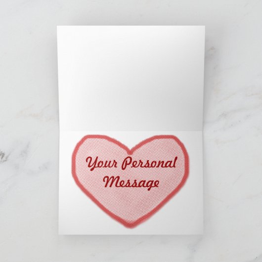 Twee Harten Feestdagen Kaart (Binnen)