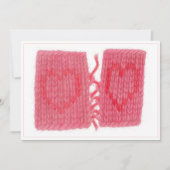 TWEE HARTEN GEBREID 5x7 Plat Kaart (Voorkant)