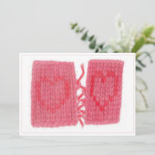 TWEE HARTEN GEBREID 5x7 Plat Kaart (Staand voorkant)