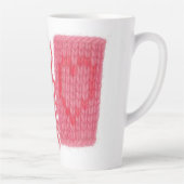 TWEE HARTEN GEBREIDE hoge latte Mok (Rechts)