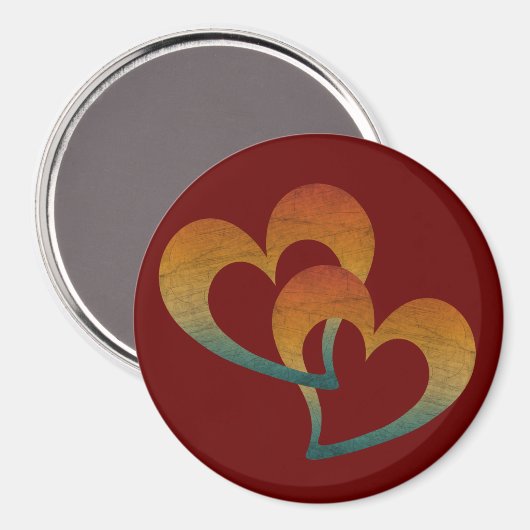 twee harten geliefden magneet (Voorkant / Achterkant)