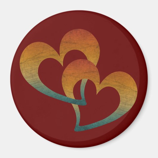 twee harten geliefden   magneet (Voorkant)