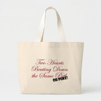 Twee harten grote tote bag