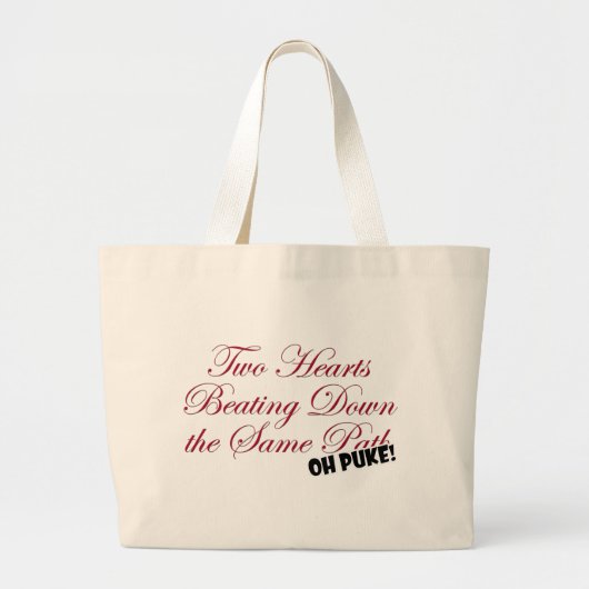 Twee harten grote tote bag (Voorkant)