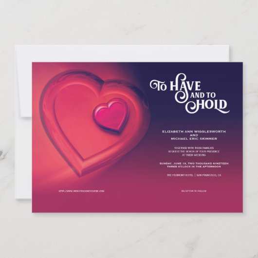 twee harten hebben en vasthouden, aankondiging (Voorkant)