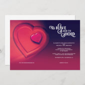 twee harten hebben en vasthouden, aankondiging (Voorkant / Achterkant)