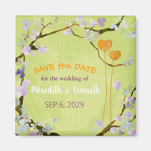 Twee harten in de groene lenteviering redden de da magneet (Voorkant)