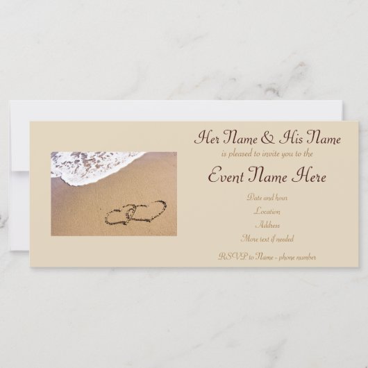 Twee harten in de zand (Voorkant)