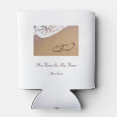 Twee harten in de zand blikjeskoeler (Achterkant)