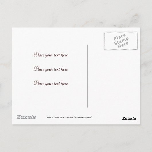 Twee harten in de zand briefkaart (Achterkant)