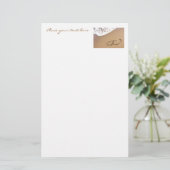 Twee harten in de zand briefpapier (Staand voorkant)