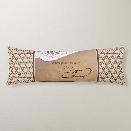 Twee harten in de zand-carrosserie lichaamskussen (Voorkant)