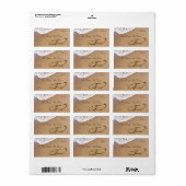 Twee harten in de zand etiket (Full Sheet)