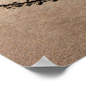 Twee harten in de zand grote foto-Poster afdrukken Poster (Hoek)