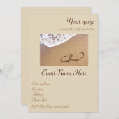 Twee harten in de zand kaart (Voorkant / Achterkant)