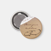 Twee harten in de zand magneet (Voorkant / Achterkant)