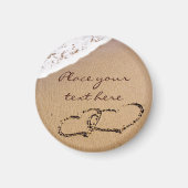 Twee harten in de zand magneet (Voorkant)