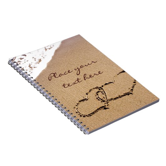 Twee harten in de zand notitieboek (Rechterzijde)