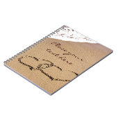 Twee harten in de zand notitieboek (Linkerzijde)