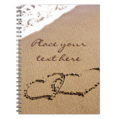 Twee harten in de zand notitieboek (Voorkant)