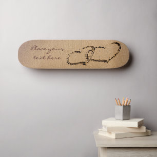 Twee harten in de zand persoonlijk skateboard