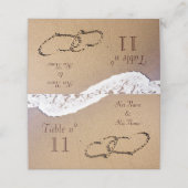 Twee harten in de zand plaatskaartje (Buitenkant ongevouwen)