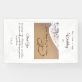 Twee harten in de zand spandoek (Horizontaal)