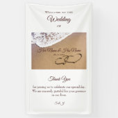 Twee harten in de zand spandoek (Verticaal)