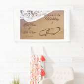 Twee harten in de zand spandoek (Insitu)