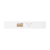 Twee harten in de zand uitnodigingen wikkel (Vlak)