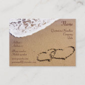 Twee harten in de zand visitekaartje (Voorkant)