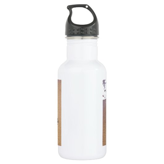 Twee harten in de zand waterfles (Achterkant)