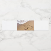 Twee harten in de zand waterfles etiket (Enkel label)